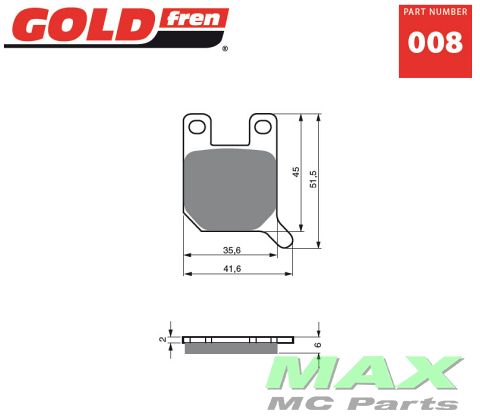 Gold-Fren Bremseklodser SX60