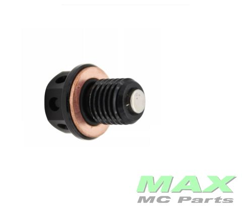 Magnetisk Oliebundprop M12x1,5MM BLACK