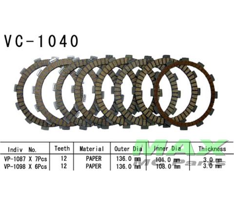 Koblingsplader HONDA CRF250 /X 04-17