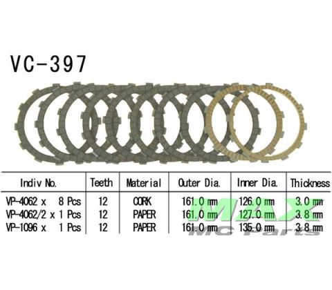 Koblingsplader(8+2+1) SUZUKI