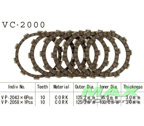 Koblingsplader(7) VESRAH YAMAHA YFS200