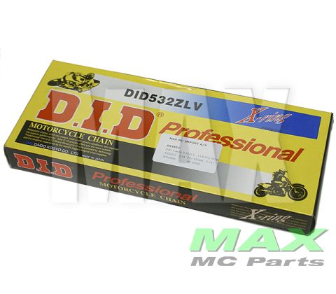 DID Kæde 532ZLV -114 Pro Street  X-ring 