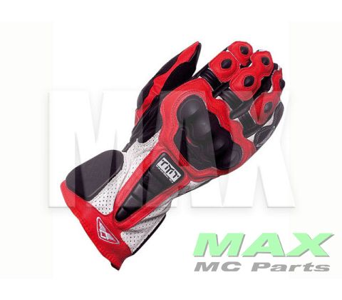 Racerhandsker XS røde/ hvide/sorte