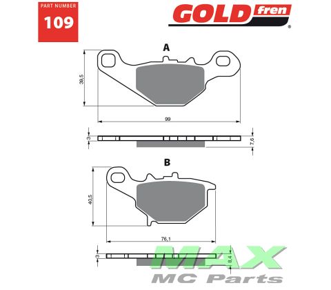Gold-Fren Bremseklodser