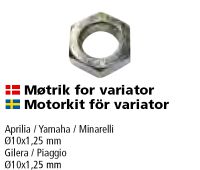 Møtrik M10x1,25 f. Variator M10x1,25