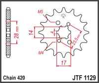 JT Forkædehjul-JTF1129.13 1129/13T
