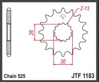 JT Fortandhjul JTF1183.18 TRIUMPH 865CCM