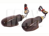 Mini Blinklys MØRK GLAS HALOGEN *E*