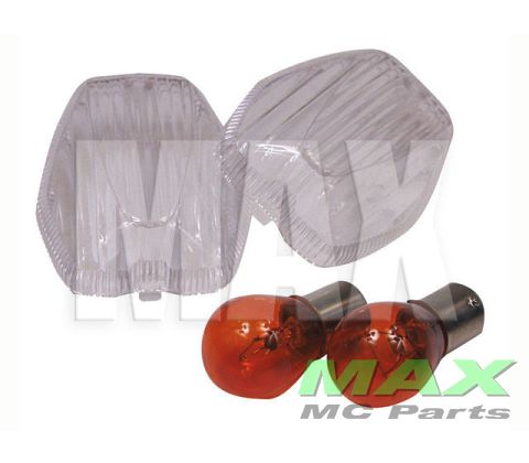 Klar blinklys glas m.pære(2PCS) CBR600F4