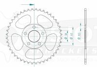 Bagtandhjul ESJOT 44T RIEJU RS50RS
