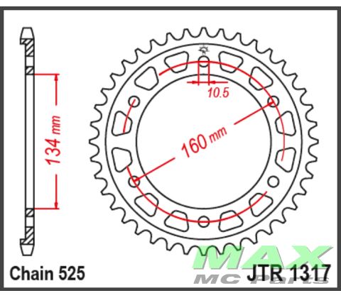 JT Bagkædehjul-JTR1317.4 CBR1000RR 20-