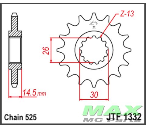JT Forkædehjul -JTF1332.16 VFR800 VTEC