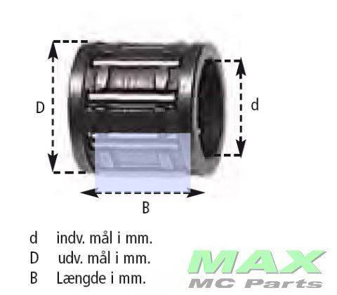 VESRAH Nåleleje  15x20x17,8mm