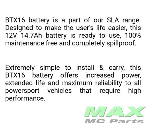 BS BATTERI *SLA* BTX16-BS/YTX16-BS
