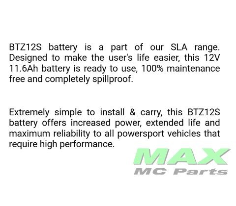 BS BATTERI *SLA* BTZ12S-BS/YTZ12S-BS