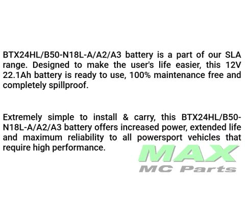 BS BATTERI *SLA* BTX24HL-BS/YTX24HL-BS