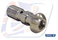 Banjo bolt M10x1,00 CHROM DOBBELT