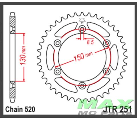 JT Bagkædehjul - JTR251.49 STEEL