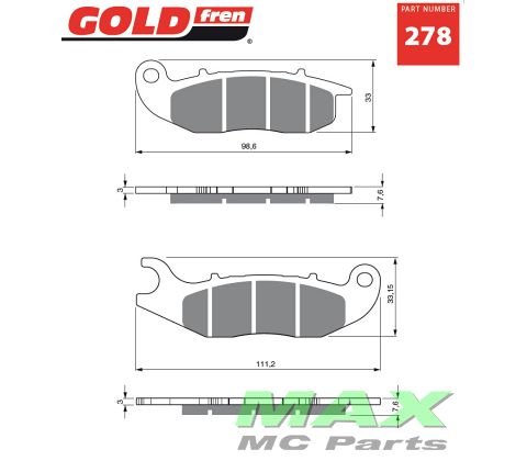 Gold-Fren Bremseklodser