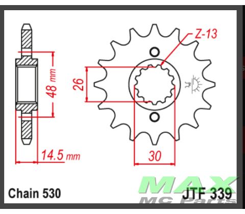 JT Fortandhjul - JTF339.18 CB1100 CB1300