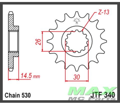 JT Fortandhjul - JTF340.18 *USE:1340/18T