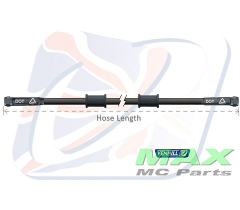 Bremseslange 1075 mm VENHIL BLACK