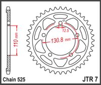 JT Bagkædehjul - JTR7.44  BMW S1000