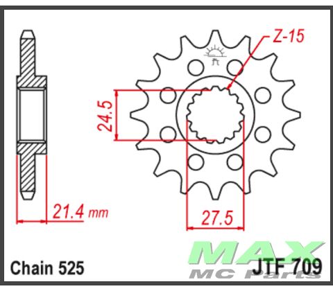 JT Fortandhjul - JTF709.16