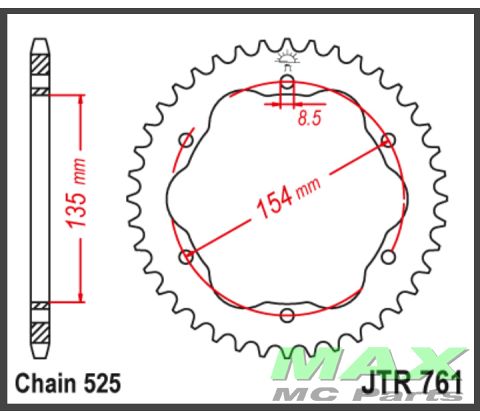 JT Bagkædehjul - JTR761.38
