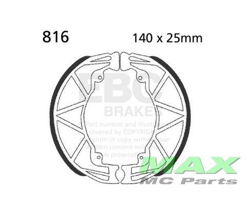 EBC brake shoe set 816
