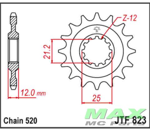 JT Fortandhjul - JTF823.13
