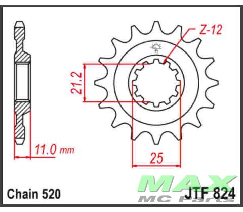 JT Fortandhjul - JTF824.12