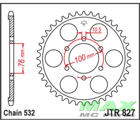 JT Bagkædehjul - JTR827.43 RF900 94-00