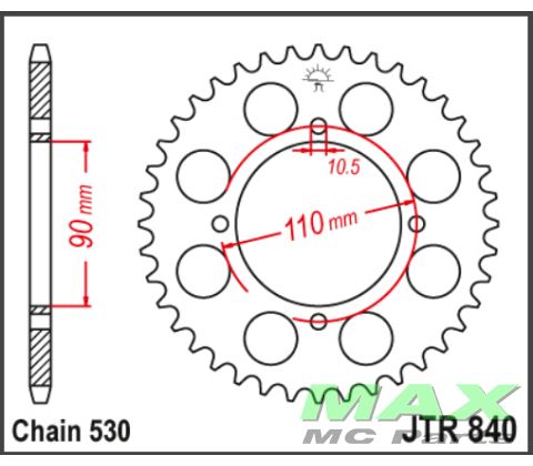 JT Bagkædehjul - JTR840.38 XS400 82-87