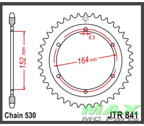 JT Bagkædehjul - JTR841.42 SR500 78-91
