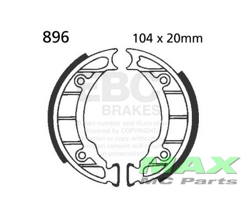 EBC brake shoe set 896 104x20mm