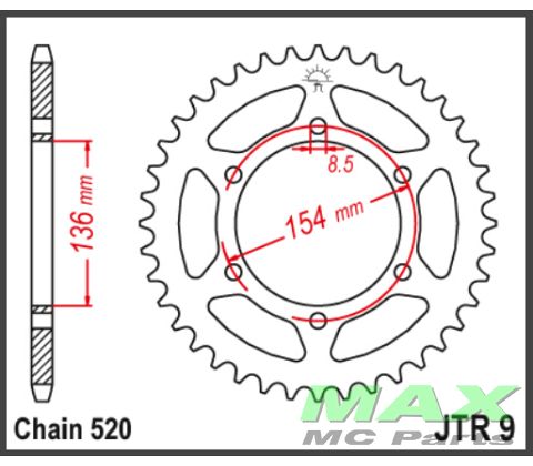 JT Bagkædehjul - JTR9.47 BMW