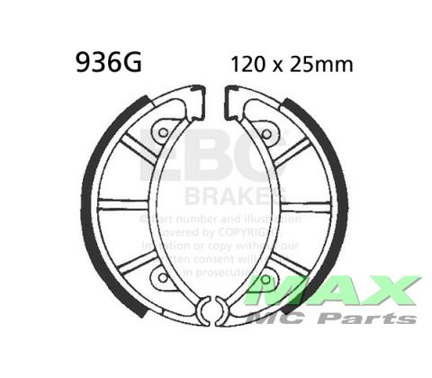 EBC grooved brake shoe set 936G