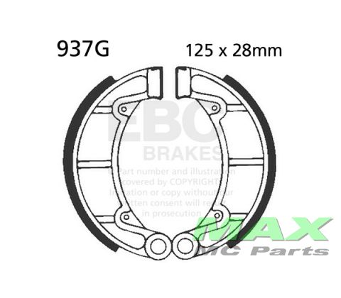 EBC grooved brake shoe set 937G