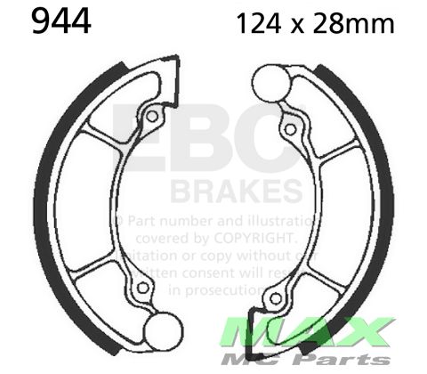 EBC brake shoe set 944
