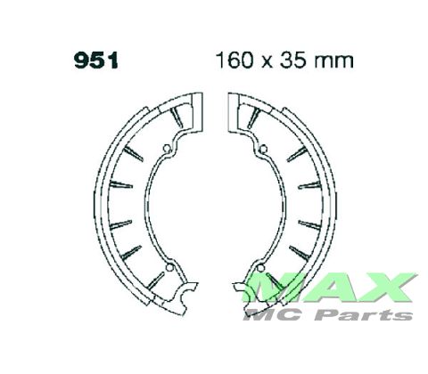 EBC brake shoe set FRONT 951 JAWA CZ