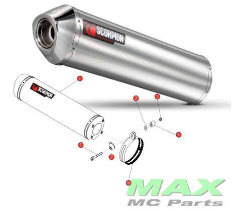 SCORPION Lyddæmper RUSTFRI OVAL