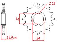 Fortandhjul 1126/16T PEGASO 650