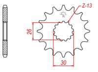 Fortandhjul 1183/18T TRIUMPH 865CCM