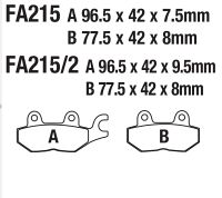 EBC Disc pad *FRONT/REAR* FA215