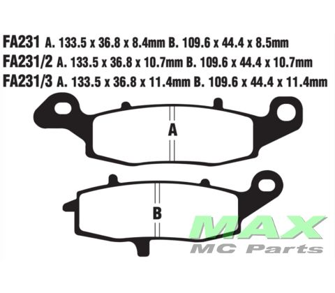 EBC Disc pad set FA231 *FRONT RH*