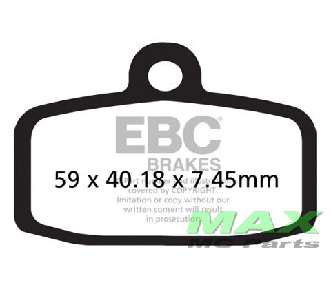 EBC Disc pad set FRONT FA612TT KTM SX85