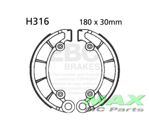 EBC Brake shoe set H316 HONDA CLASSIC