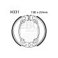 EBC grooved brake shoe set h331g