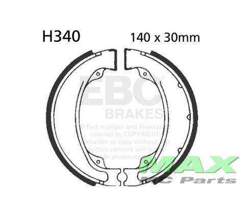 EBC grooved brake shoe set H340G
